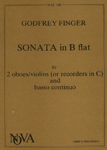 G. Finger: Sonate B-Dur<br>fr zwei Altblockflten(Oboen) + BC