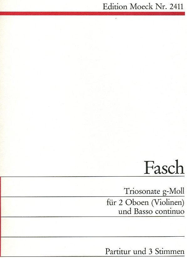J. Fasch: Triosonate g-moll 2 Oboen +BC<br>