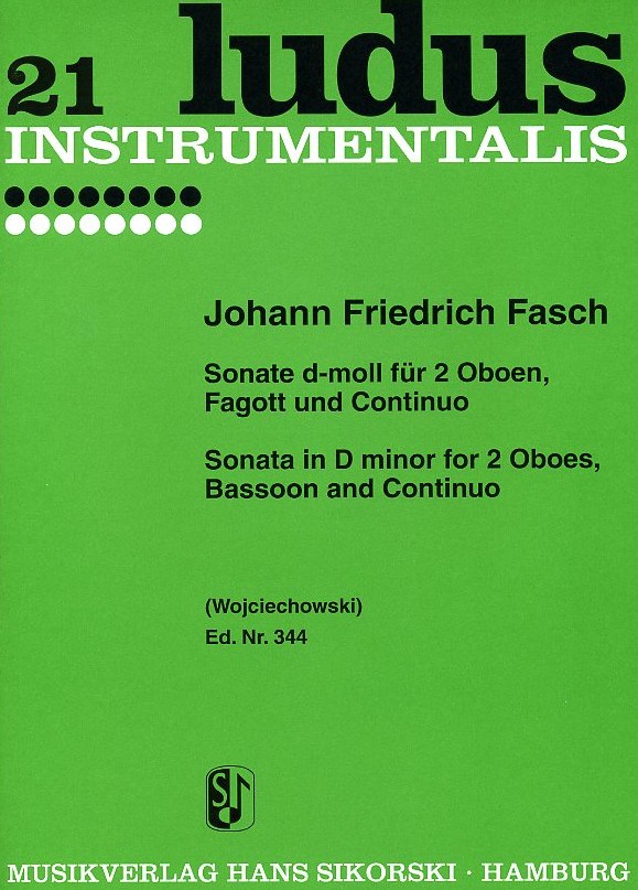 J. Fasch: Sonate d-moll für 2 Oboen,<br>Fagott + BC
