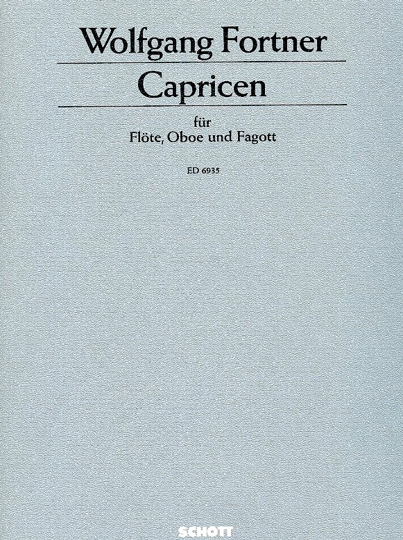 W. Fortner: Capricien für Flöte, Oboe +<br>Fagott - Spielpartitur/Stimmen
