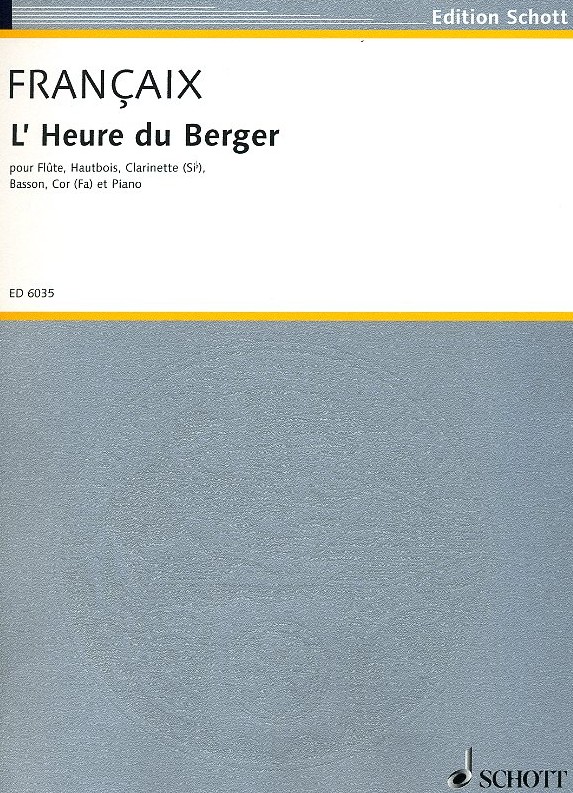 J. Francaix: &acute;Leurs du Berger&acute;- Sextett<br>für Holzblasquintett + Klavier - Stimmen