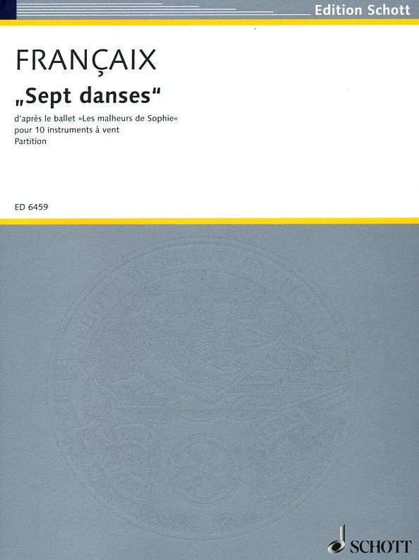 J. Francaix: &acute;Sept Dances&acute; - fr<br>10 Blser - Partitur