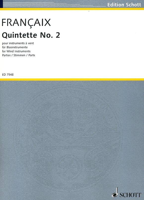 J. Francaix: Quintett No. 2 (1987)<br>für Holzbläser - Stimmen