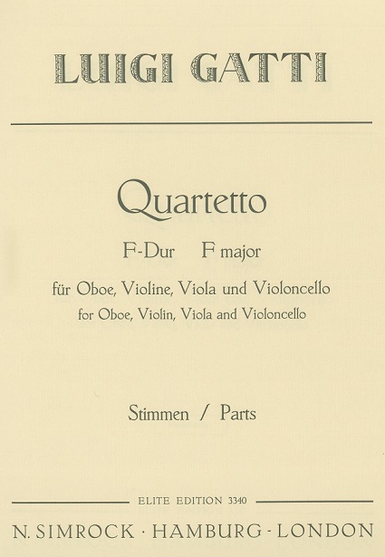 L. Gatti: Quartett F-Dur für<br>Oboe + Streichtrio