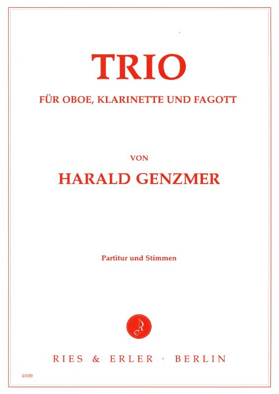 H. Genzmer: Trio fr Oboe, Klarinette +<br>Fagott - Partitur + Stimmen
