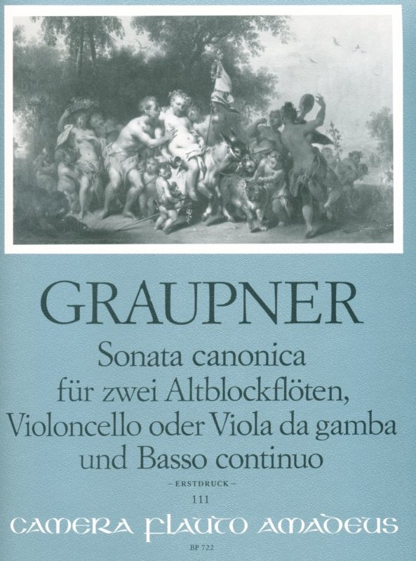 C. Graupner: Sonata canonica g-moll<br>für 2 Flöten(Oboen), Vcello + BC