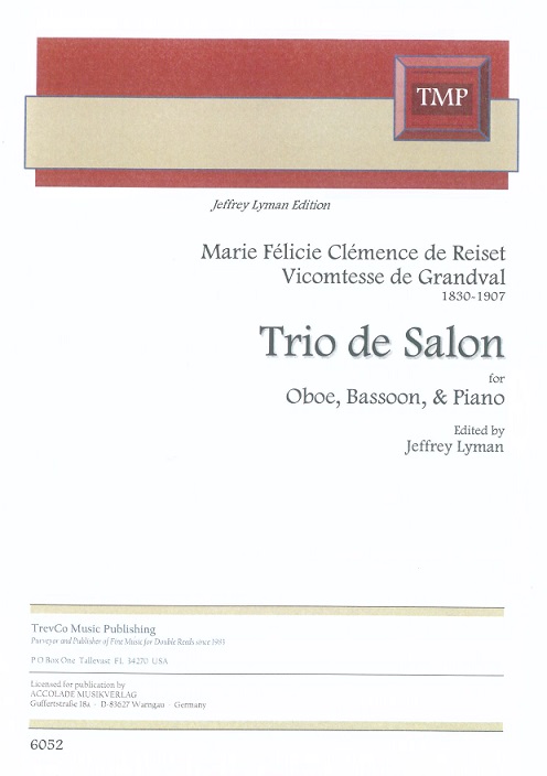 Marie de Grandval(1830-1907): Trio de Sa<br>Oboe, Fagott+Klavier / Stimmen+Partitur