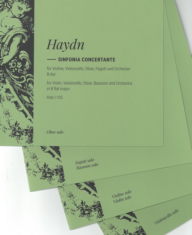 J. Haydn: &acute;Sinfonie Concertante&acute; B-Dur<br>op. 84 - Vn, Vc, Ob, Fg - 4 Solostimmen