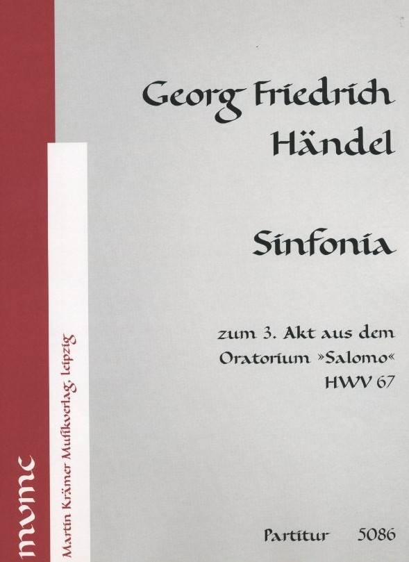 G.F. Händel: &acute;Die Ankunft der Königin<br>von Saba&acute;  - 2 Oboen + Str. - Partitur