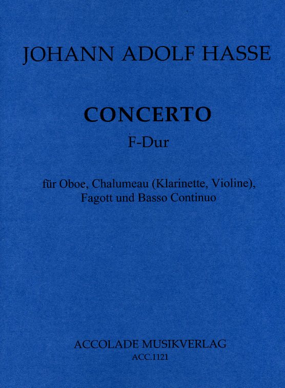 J.A. Hasse: Concerto F-Dur fr Oboe,<br>Chalumeau(Viol.), Fagott + BC