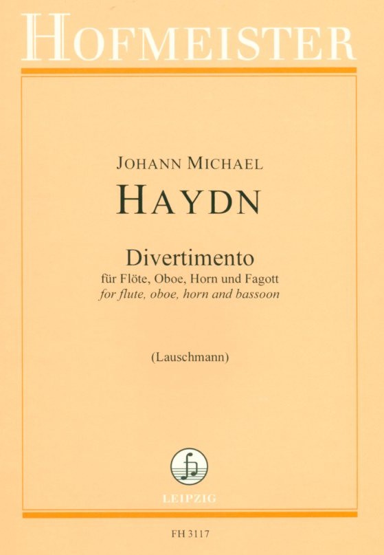 J.M. Haydn: Divertimento D-Dur<br>Flte, Oboe, Horn, Fagott - Stimmen