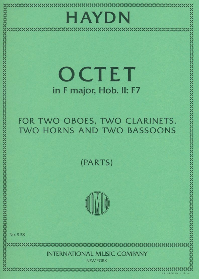 J. Haydn: Oktett F-Dur Hob II/F7<br>fr Blseroktett - Stimmen