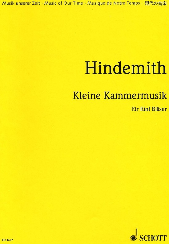 P. Hindemith: Kleine Kammermusik (1922)<br>op. 24/2 Holzbläserquintett -Partitur