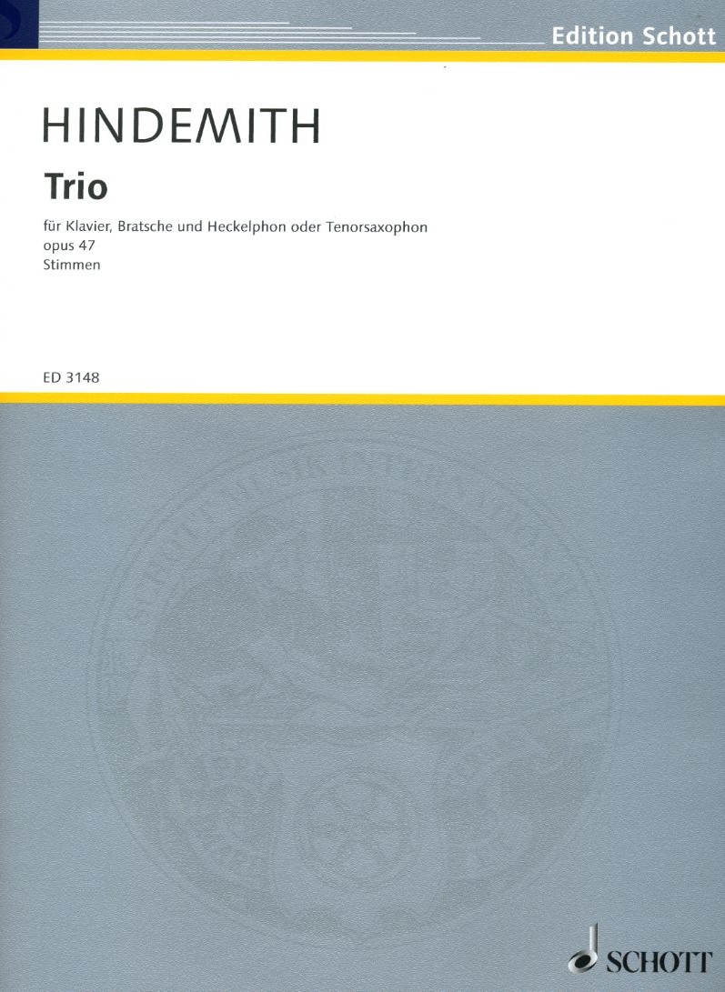 P. Hindemith: Trio op.  für Baritonoboe/<br>Heckelphon, Viola + Klavier
