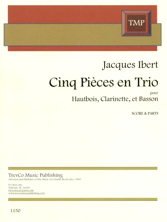 J. Ibert: Cinq pieces en trio<br>Trio d&acute;anches - Stimmen + Partitur