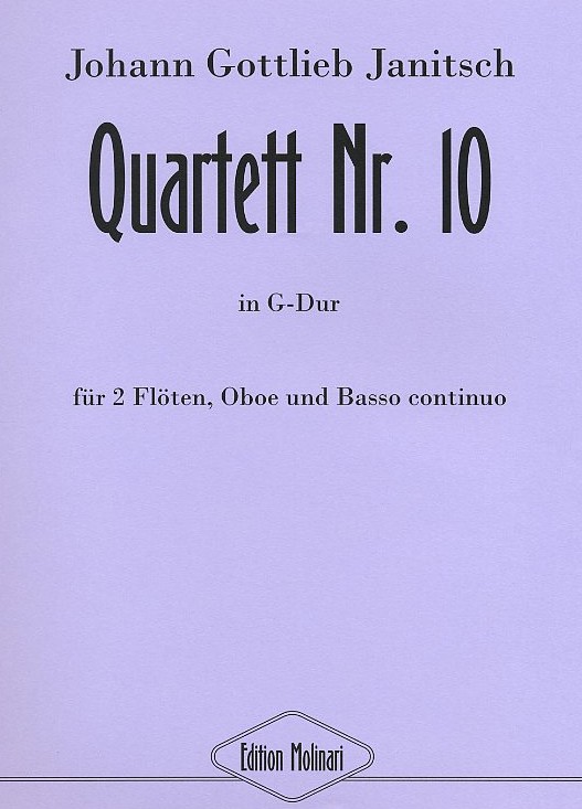 J.G. Janitsch: Quartett G-Dur No.10<br>2 Flöten, Oboe + BC