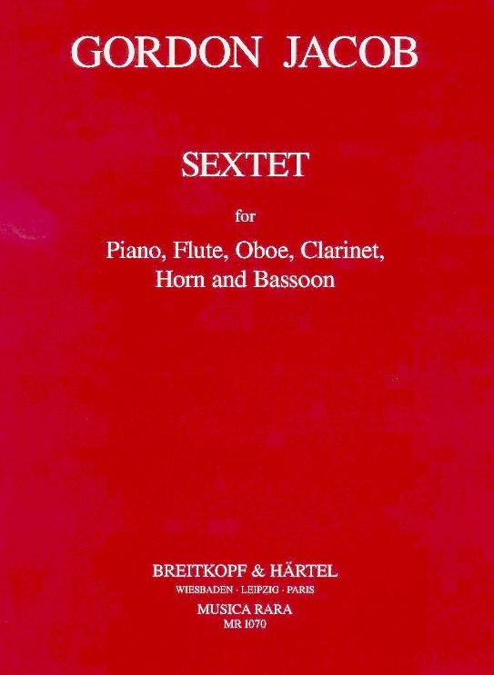 G. Jacob: Sextett für Holzbläserquintett<br>+ Klavier (1957) - Stimmen + Partitur