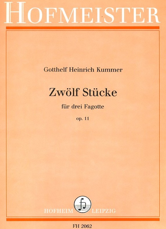 G.H. Kummer: 12 Stcke fr<br>3 Fagotte