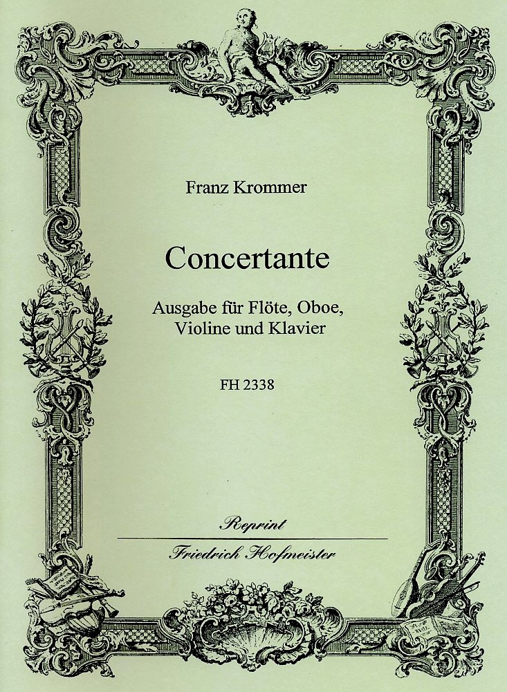 F. Krommer: Concertante - Ausgabe fr<br>Fl, Ob, Viol, + Klavier / Part.-Klavier