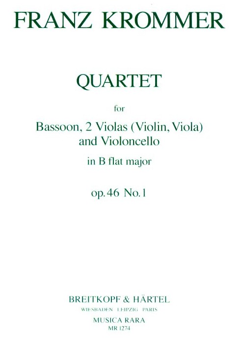 F. Krommer: Quartett B-Dur op. 46/1<br>Fagott und Streicher
