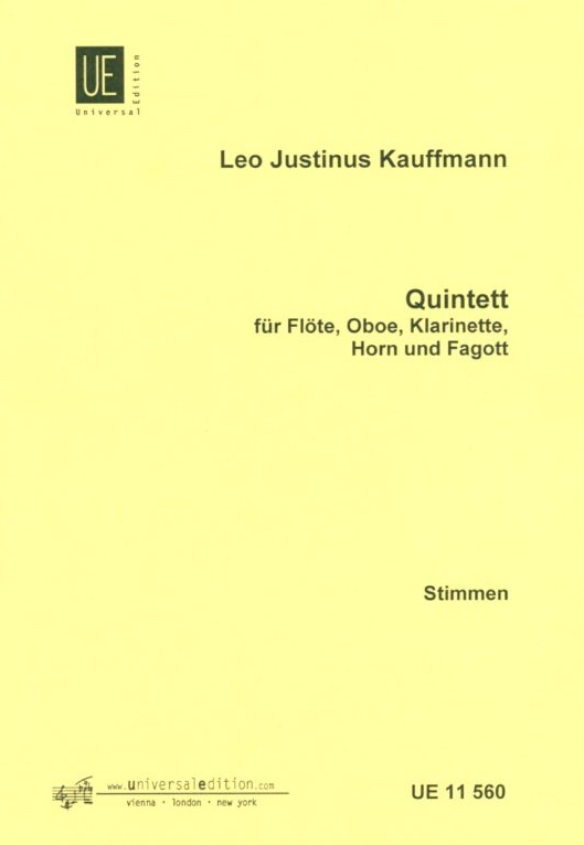 L. Kauffmann(1901-44): Quintett (1943)<br>Holzbläserquintett - Stimmen