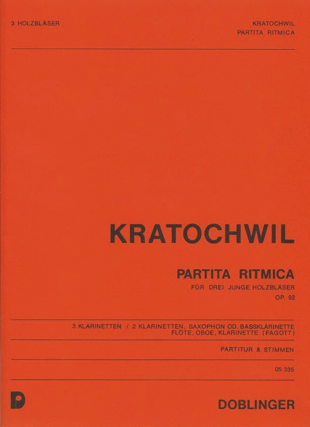 Kratochwil: Partita ritmica op. 92<br>Trio fr Flte, Oboe, Klarinette