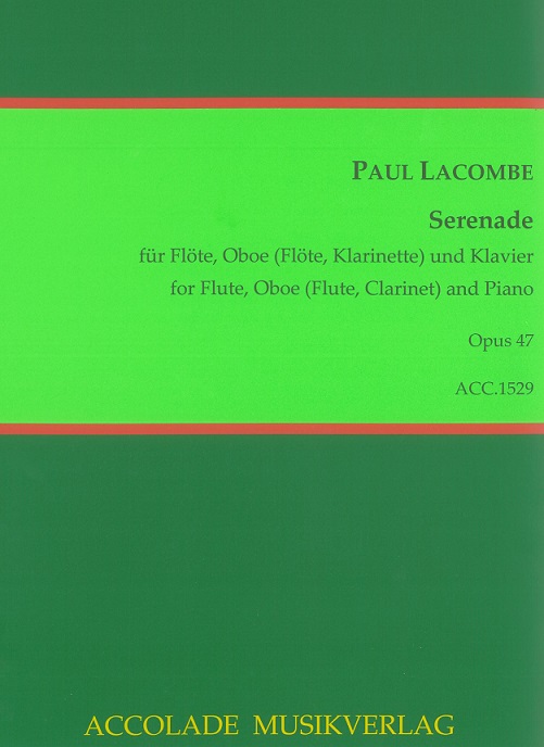 P. Lacombe(1837-1927): Trio op. 47<br>fr Flte, Oboe + Klavier