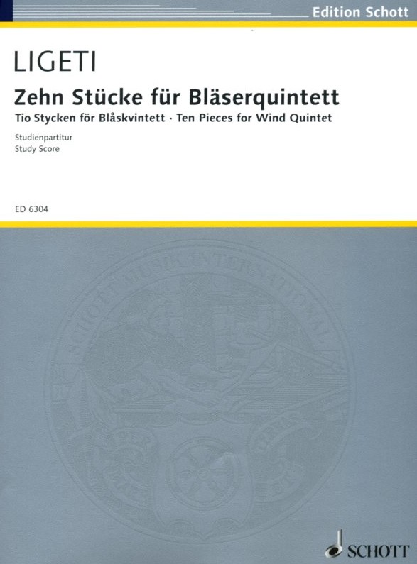 G. Ligeti: 10 Stücke für<br>Holzbläserquintett - Partitur