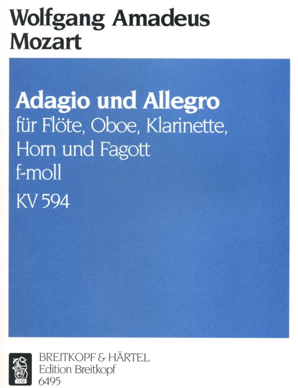 W.A. Mozart: Adagio + Allegro f-moll<br>KV 594 - Holzbläserquintett