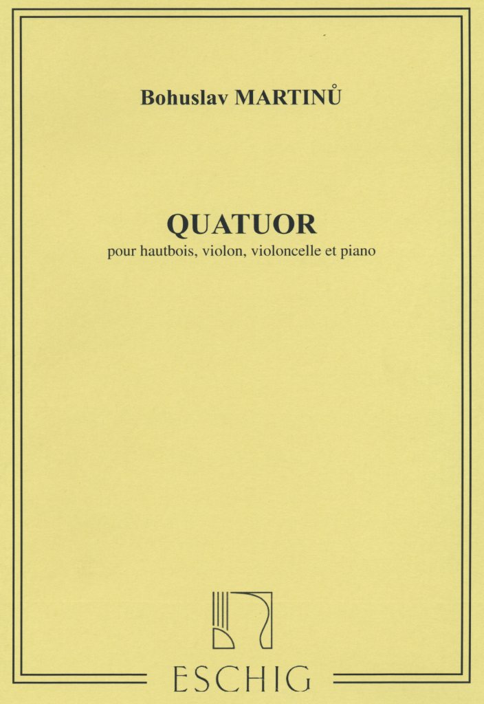 B. Martinu: Quatuor (1947) fr<br>Oboe, Violine, V.Cello, Klavier
