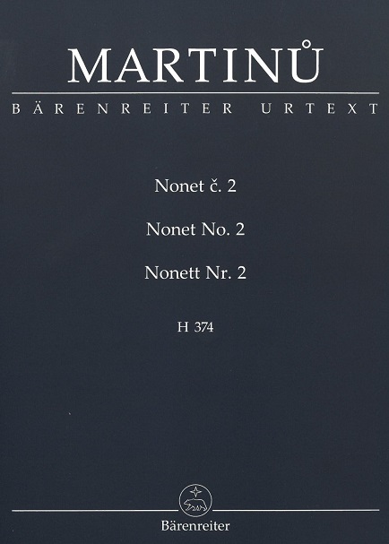 B. Martinu: Nonett Nr.2 H374 (1959) für<br>Bläserquint. + Streichquartett /Partitur