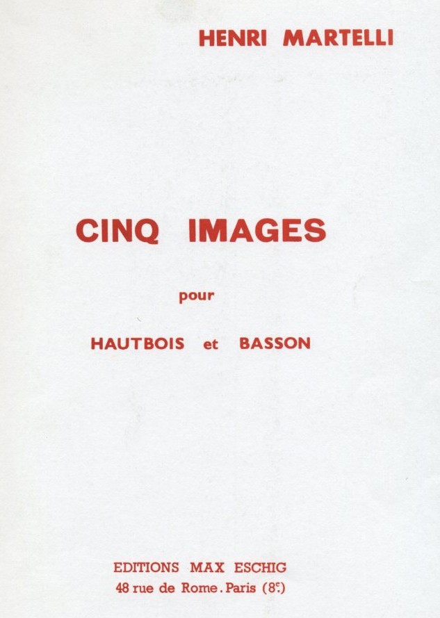 H. Martelli: cinq images fr<br>Oboe und Fagott