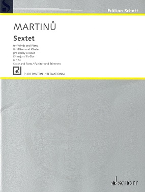 B. Martinu: Sextett für Flöte, Oboe, Kla<br>2 Fagotte + Klavier - Stimmen + Partitur
