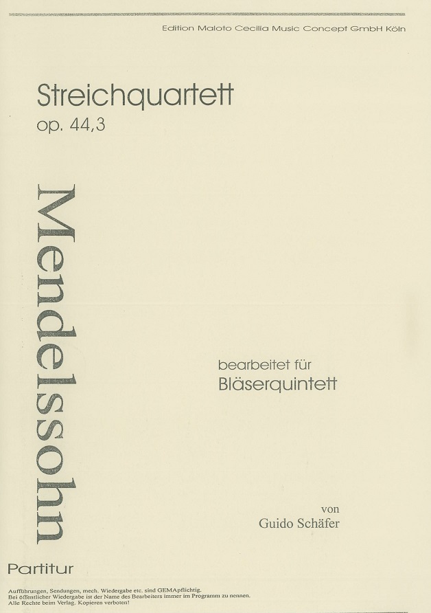 F. Mendelssohn-Bartholdy: Quintett Es-<br>Dur nach op.44/3 -G. Schfer