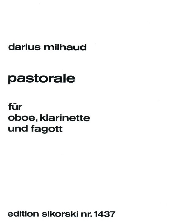 D. Milhaud(1892-1974): Pastorale op. 147<br>fr Trio dnches