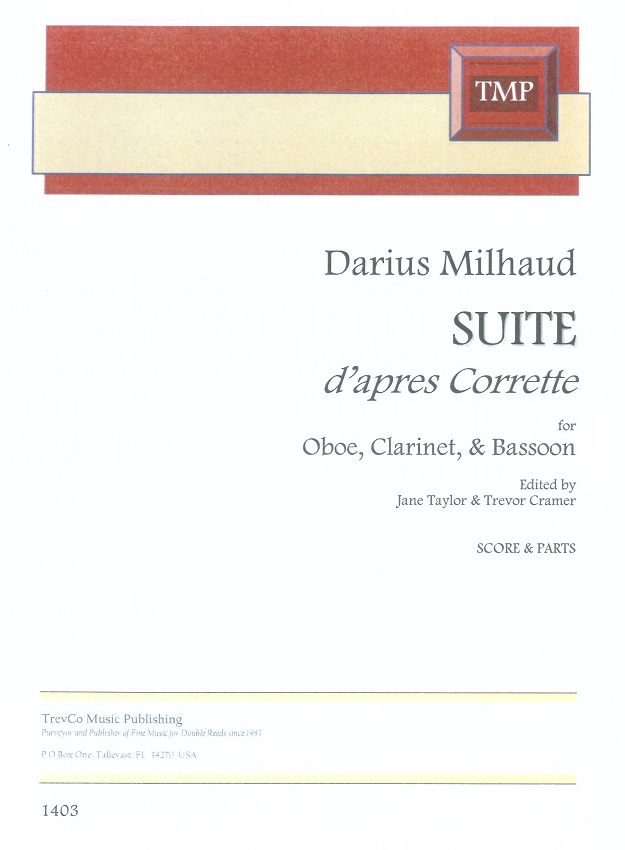 D. Milhaud(1892-1974): Suite d&acute; apres Co<br>op. 161 - für Trio dánches