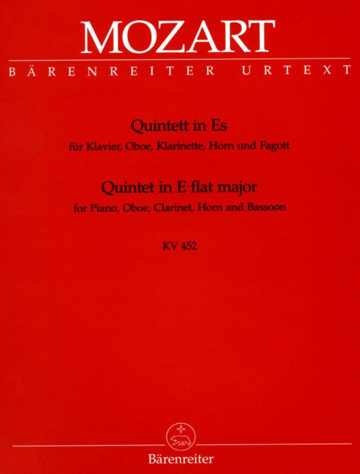 W.A. Mozart: Klavierquintett Es-Dur<br>für Klavier + 4 Holzbläser /KV 452