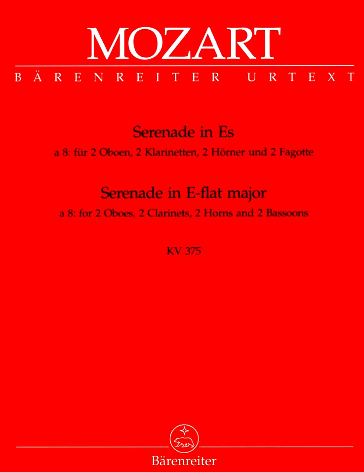 W.A. Mozart: Serenade Es-Dur<br>KV 375 - Blseroktett / Stimmen / BA