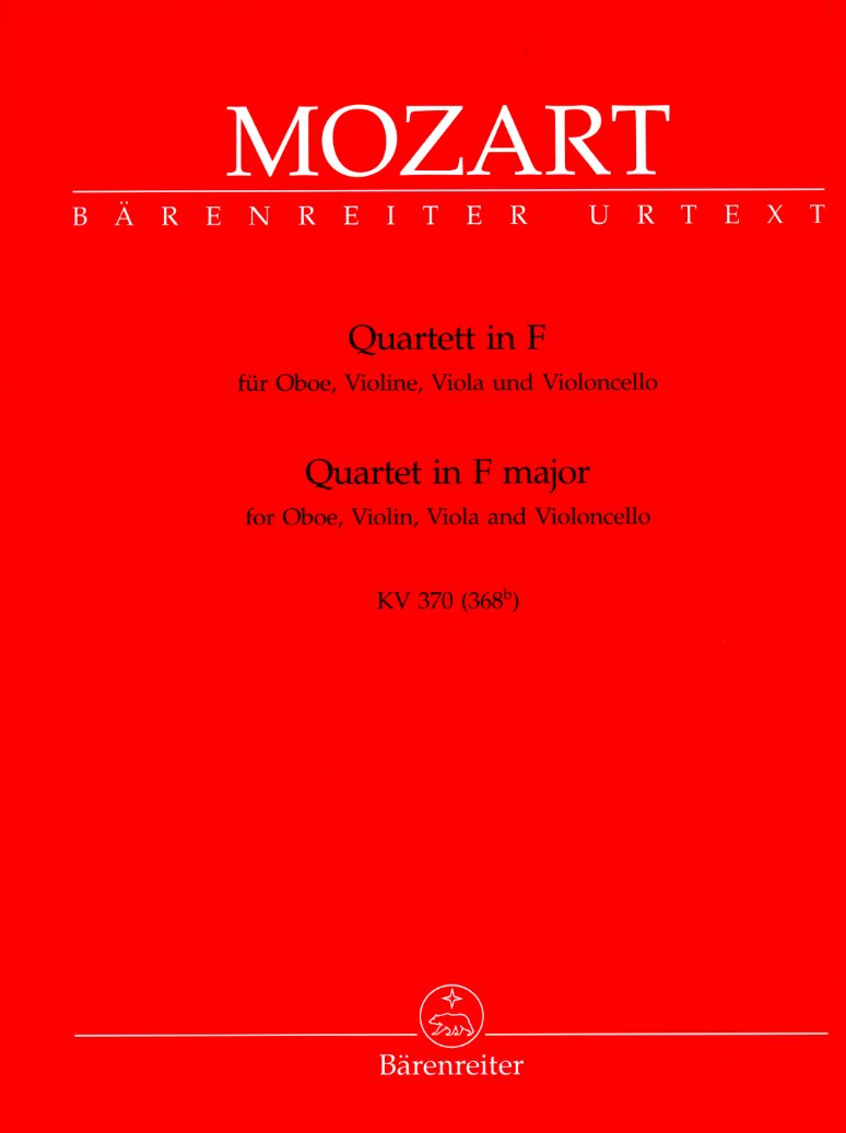 W.A. Mozart: Quartett F-dur KV 370<br>Oboe, Violine, Viola + V.cello /BA