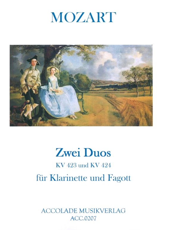 W.A. Mozart:  2 Duos KV 423+424<br>für Klarinette + Fagott (orig. Vl + Va)