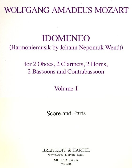 W.A. Mozart: &acute;Idomeneo&acute; fr<br>Blseroktett Bd. 1 - bearb. Wendt