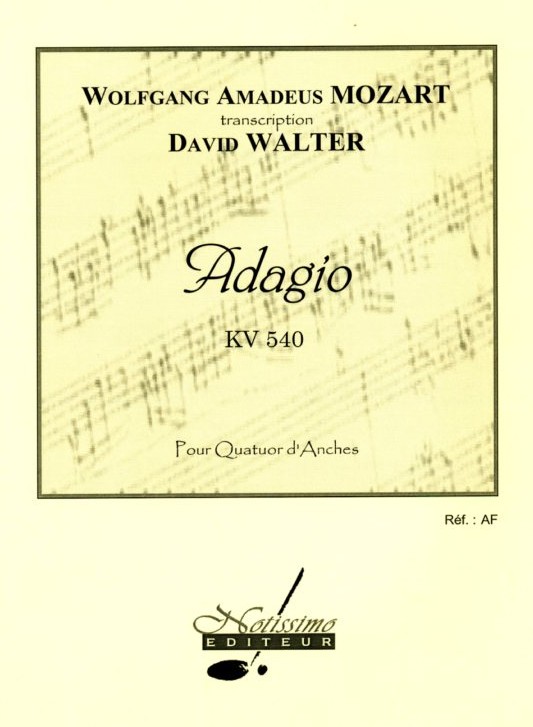 W.A. Mozart: Adagio KV 540 - arr. für<br>Oboe, Oboe damore, EH + Fag./ D.Walter