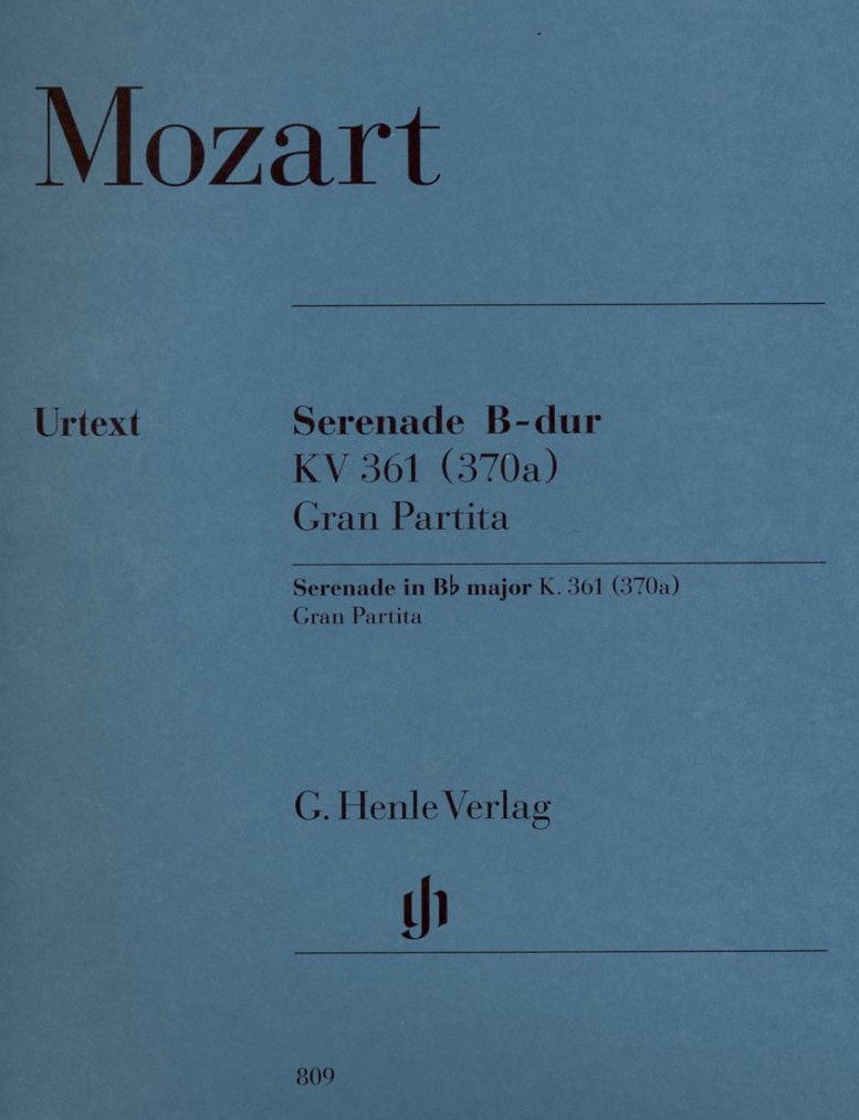 W.A. Mozart: &acute;Gran Partita&acute; KV 361 B-Dur<br>fr 13 Blser / Stimmen / Henle