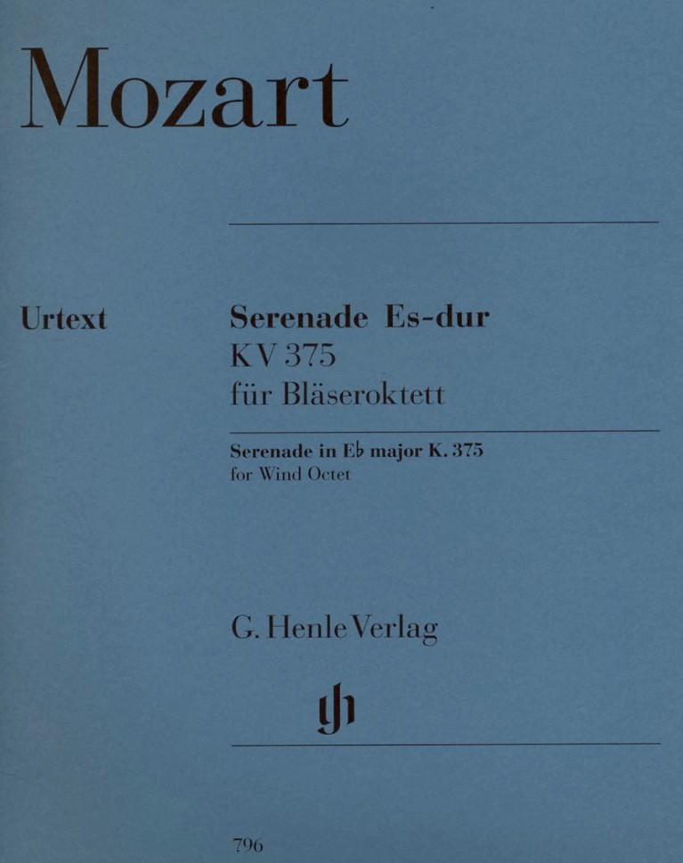 W.A. Mozart: Serenade Es-Dur<br>KV 375 - Bläseroktett / Stimmen / Henle