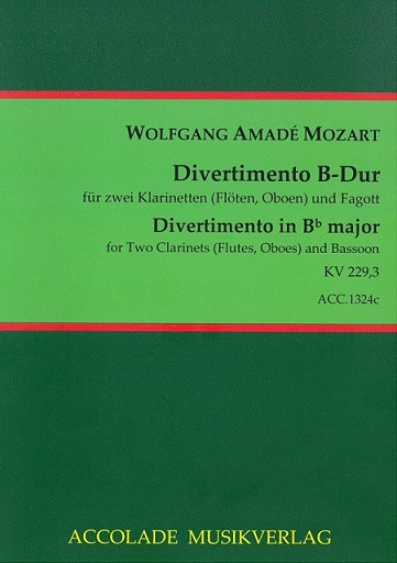 W.A. Mozart: Divertimento Nr. 3<br>2 Oboen(Klar./Flöte) + Fagott KV 229/3