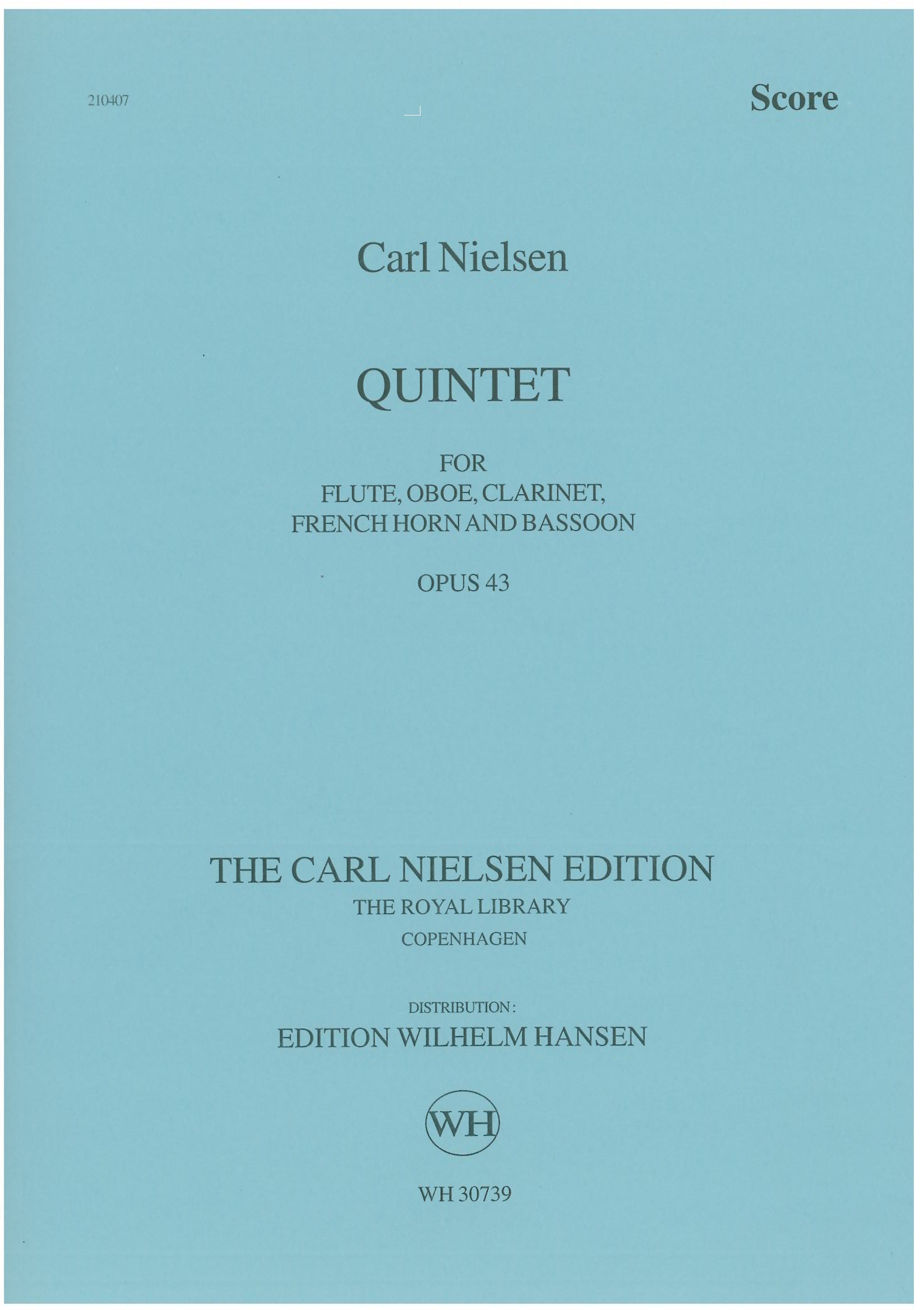 C. Nielsen: Quintet op. 43 A-Dur<br>für Holzbläserquinett - Partitur