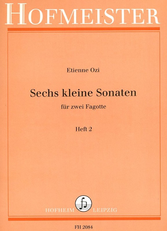 E. Ozi: Sechs kleine Sonaten fr<br>2 Fagotte - Band 2