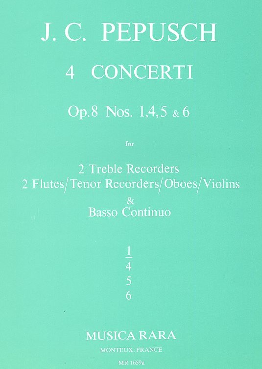 J.Chr. Pepusch: Concerto B-Dur op.8/1<br>2 Flöten, 2 Ob/Violins, BC