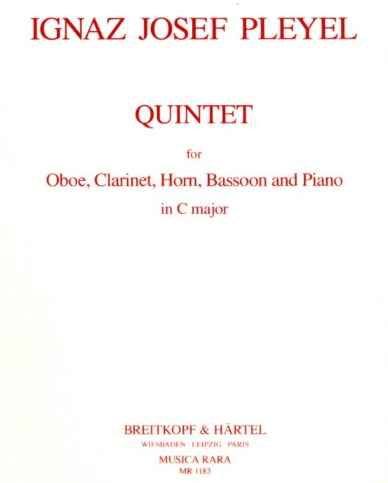 I. Pleyel(1757-1831): Quintett C-Dur für<br>Oboe, Klar., Hrn, Fag - Klavier