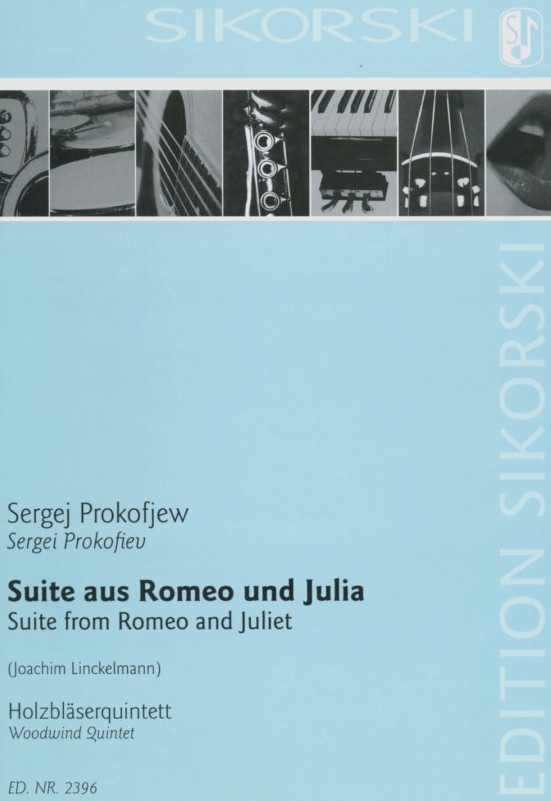 S. Prokofiev: &acute;Romeo + Julia&acute; ges. für<br>Holzbläserquintett - arr. J. Linckelmann